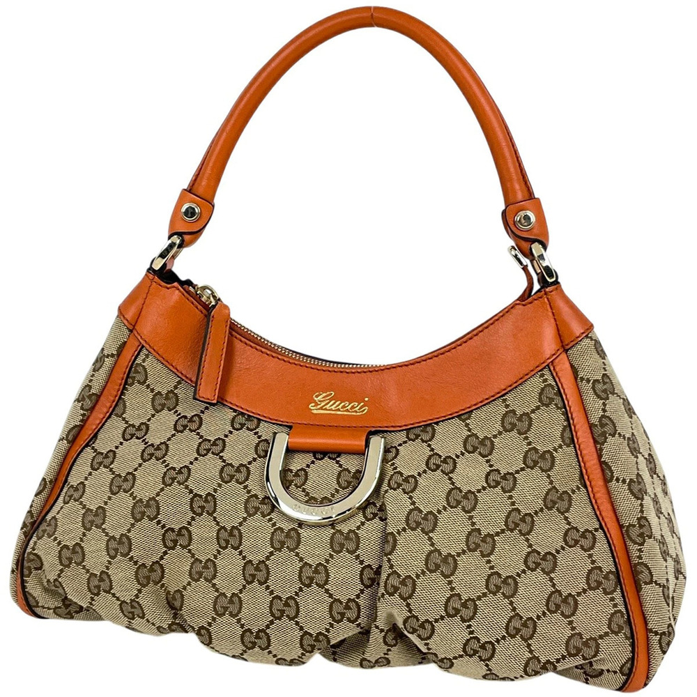 Gucci GG shoulder bag Hobo canvas Beige Cream orange